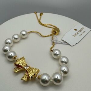 KATE SPADE Wrapped In A Bow Slider Bracelet NWT with Dust Bag